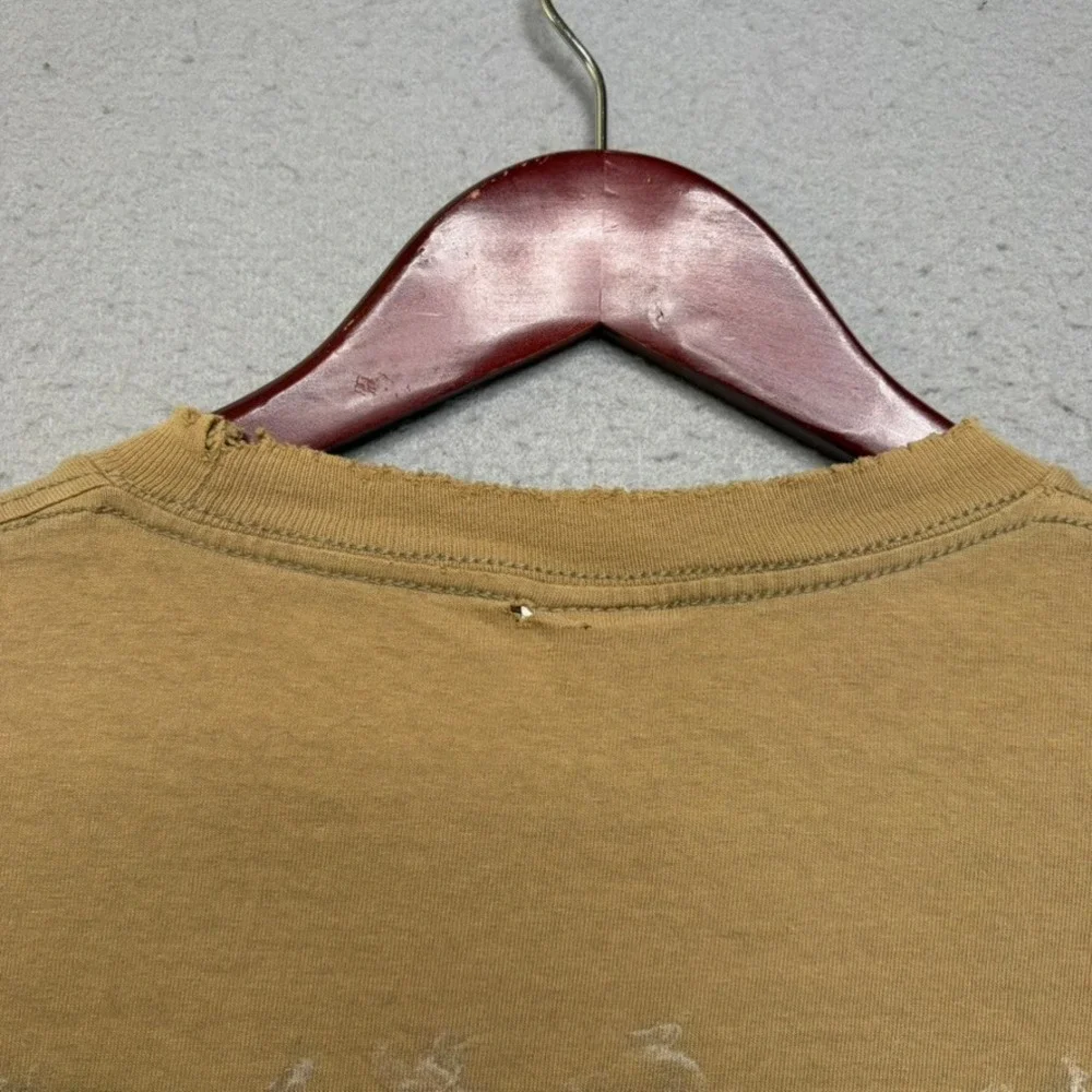 Buck Wear T Shirt Mens Large Brown Fire Up The Grill Deer Hunting Vintage 90s